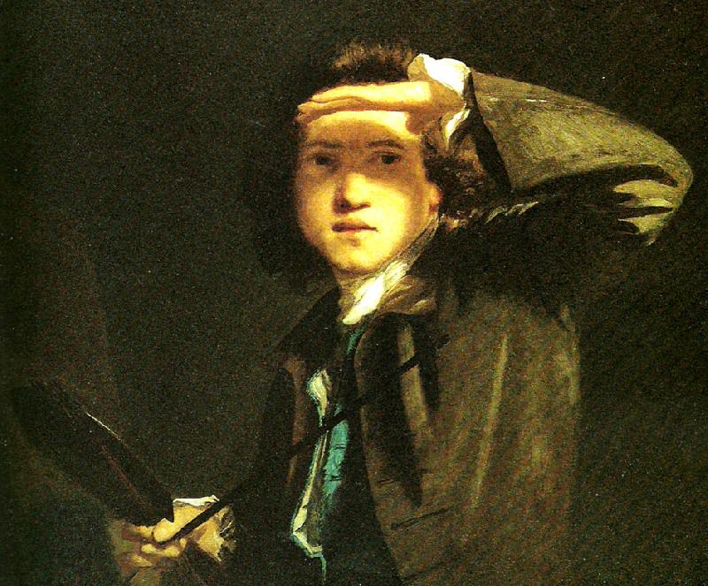 Sir Joshua Reynolds self-portrait shading the eyes China oil painting art